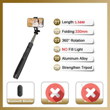 Load image into Gallery viewer, Bluetooth Selfie Stick | Foldable Tripod Monopod With Fill Light For Smartphones &amp; Action Cameras