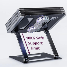 Load image into Gallery viewer, Foldable Laptop Table Stand With Cooling Fan