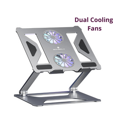 Load image into Gallery viewer, Foldable Laptop Table Stand With Cooling Fan