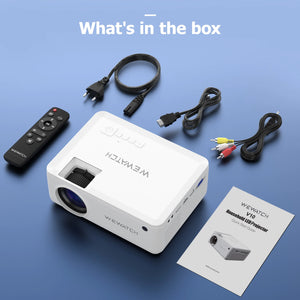 Portable Mini Projector  | 8500Lumens LED Portable Projector Native 1280*720 HD 1080P  | Smartphone connection