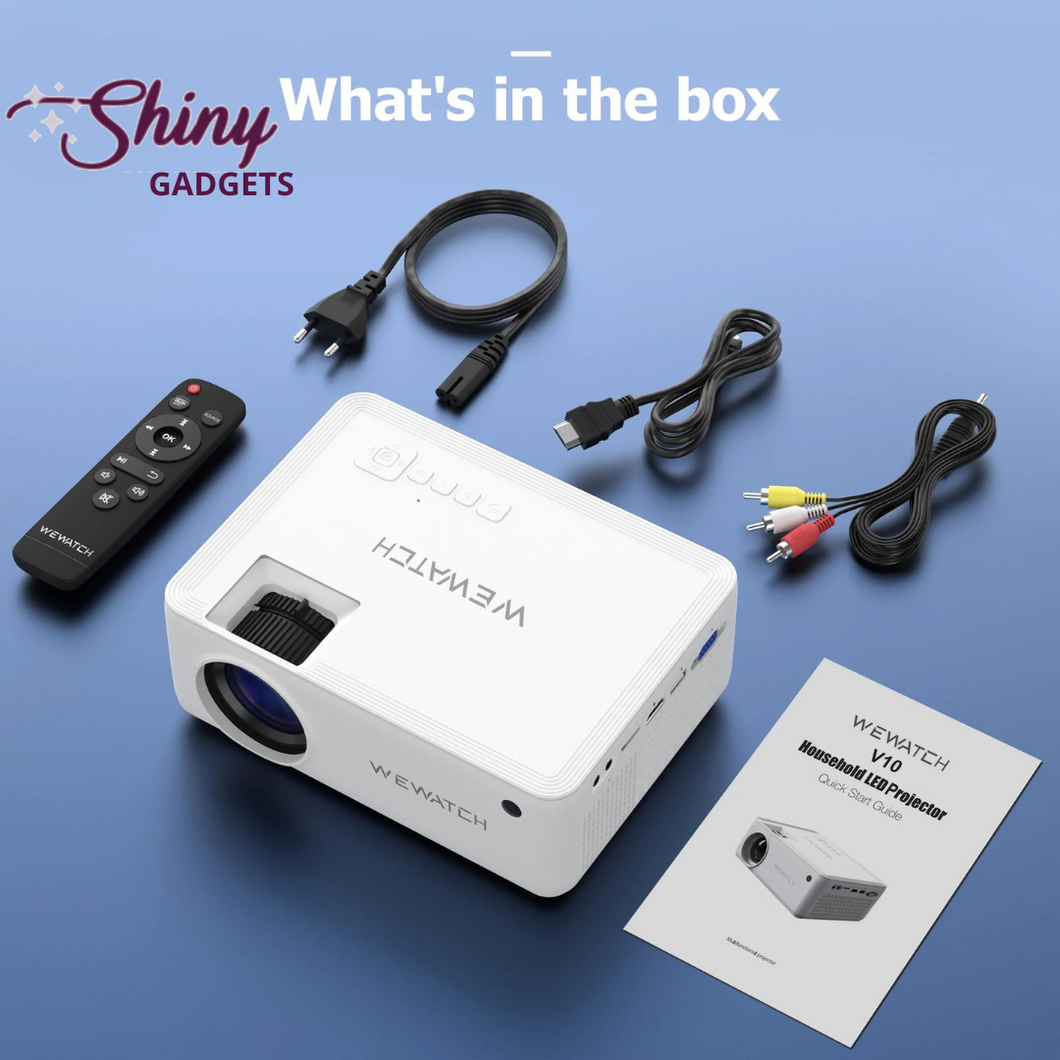 Portable Mini Projector  | 8500Lumens LED Portable Projector Native 1280*720 HD 1080P  | Smartphone connection