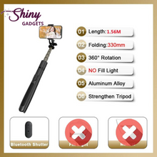 Load image into Gallery viewer, Bluetooth Selfie Stick | Foldable Tripod Monopod With Fill Light For Smartphones &amp; Action Cameras