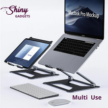 Load image into Gallery viewer, Foldable Laptop Table Stand With Cooling Fan