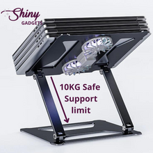 Load image into Gallery viewer, Foldable Laptop Table Stand With Cooling Fan