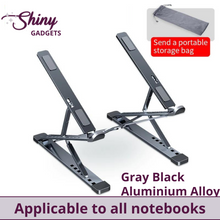 Load image into Gallery viewer, Portable Laptop Stand | 2 Tier Aluminium Stand for optimum cooling &amp; support