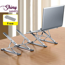 Load image into Gallery viewer, Portable Laptop Stand | 2 Tier Aluminium Stand for optimum cooling &amp; support