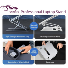 Load image into Gallery viewer, Portable Laptop Stand | 2 Tier Aluminium Stand for optimum cooling &amp; support