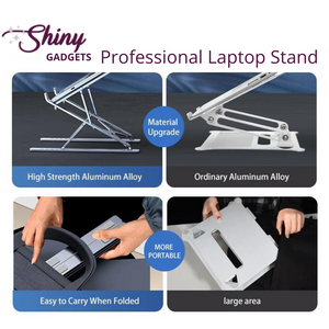 Portable Laptop Stand | 2 Tier Aluminium Stand for optimum cooling & support