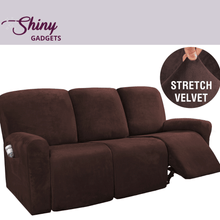 Load image into Gallery viewer, Shiny Gadgets | Stretch Velvet Recliner Sofa Slipcovers