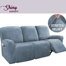 Load image into Gallery viewer, Shiny Gadgets | Stretch Velvet Recliner Sofa Slipcovers