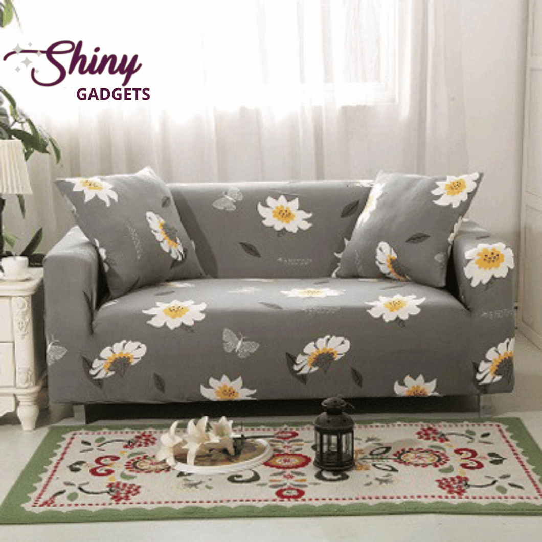 Shiny Gadgets | Universal Flower & Leaf Patterned Sofa & Cushion Slipcovers