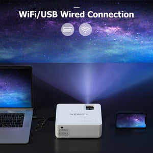 Portable Mini Projector  | 8500Lumens LED Portable Projector Native 1280*720 HD 1080P  | Smartphone connection