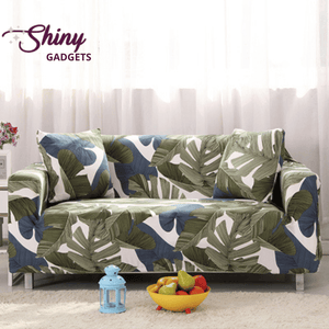 Shiny Gadgets | Universal Flower & Leaf Patterned Sofa & Cushion Slipcovers