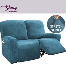 Load image into Gallery viewer, Shiny Gadgets | Stretch Velvet Recliner Sofa Slipcovers