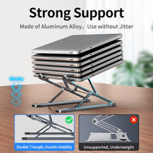 Load image into Gallery viewer, Portable Laptop Stand | 2 Tier Aluminium Stand for optimum cooling &amp; support