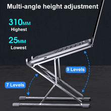 Load image into Gallery viewer, Portable Laptop Stand | 2 Tier Aluminium Stand for optimum cooling &amp; support