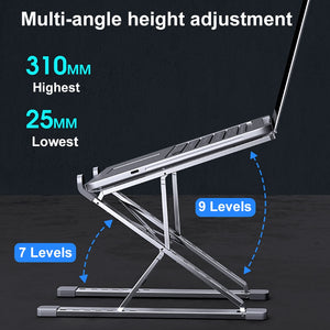 Portable Laptop Stand | 2 Tier Aluminium Stand for optimum cooling & support