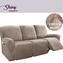 Load image into Gallery viewer, Shiny Gadgets | Stretch Velvet Recliner Sofa Slipcovers